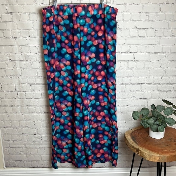 Bar III Printed Swim Cover Up Sheer Pants - Picture 2 of 12